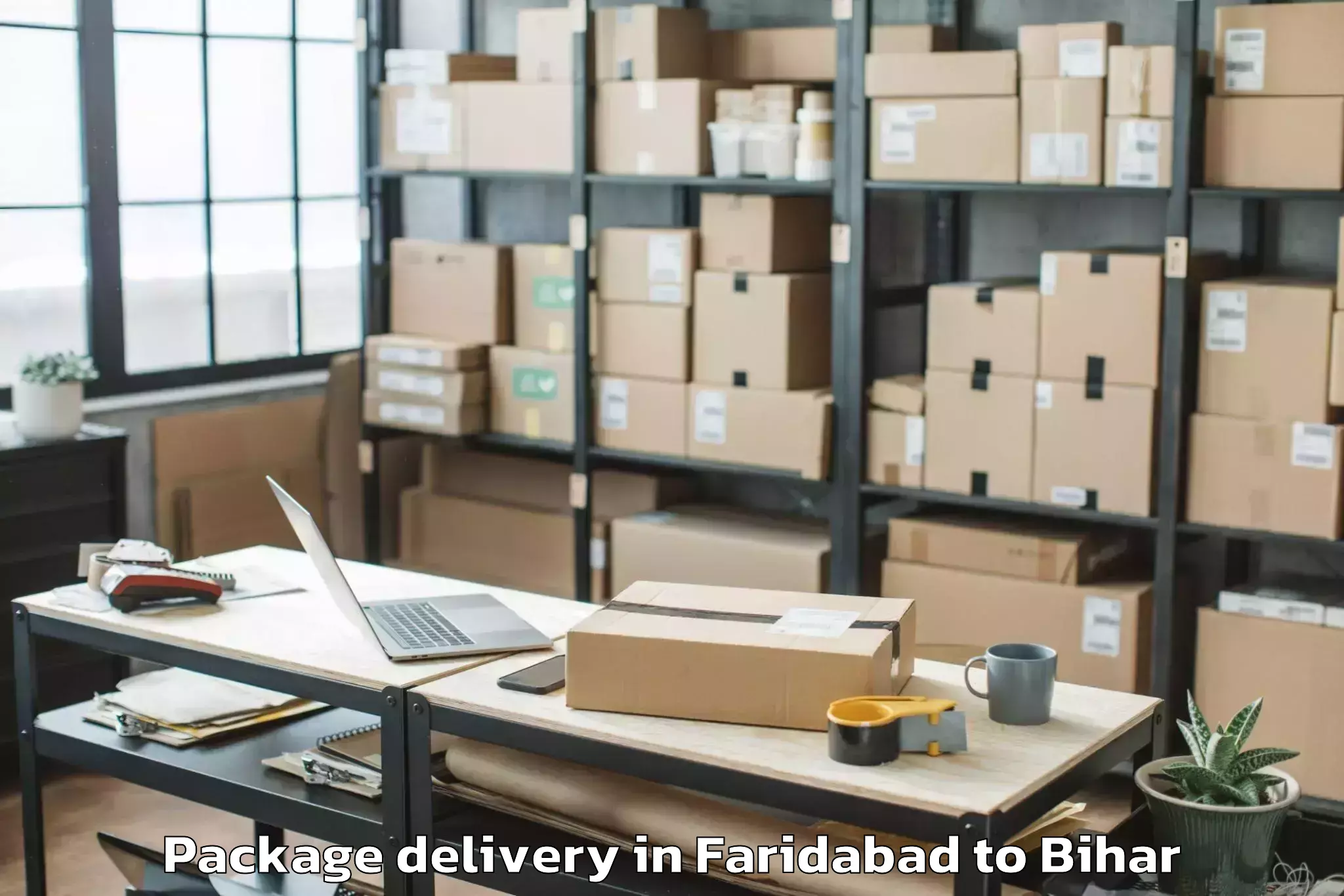 Reliable Faridabad to Lauriya Nandangarh Package Delivery